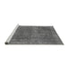 Sideview of Machine Washable Oriental Gray Modern Rug, wshabs1481gry