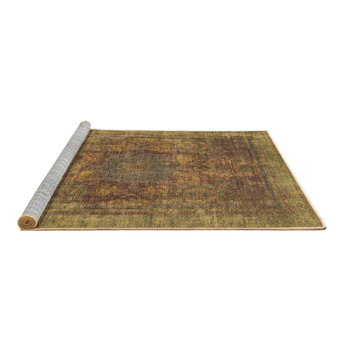 Sideview of Machine Washable Oriental Brown Modern Rug, wshabs1481brn