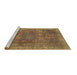 Sideview of Machine Washable Oriental Brown Modern Rug, wshabs1481brn