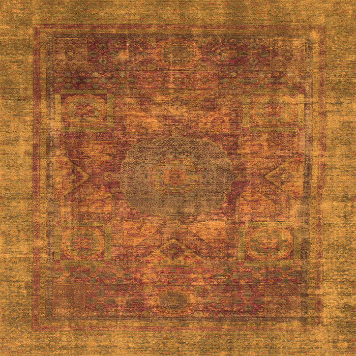 Square Oriental Orange Modern Rug, abs1481org