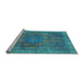 Sideview of Machine Washable Oriental Light Blue Modern Rug, wshabs1481lblu