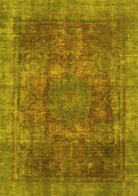 Oriental Yellow Modern Rug, abs1481yw