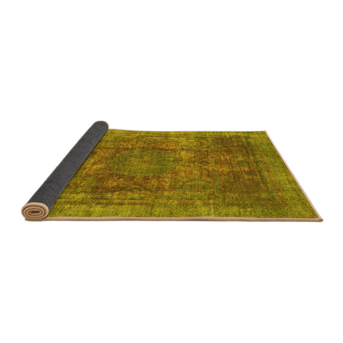 Sideview of Oriental Yellow Modern Rug, abs1481yw