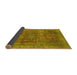 Sideview of Oriental Yellow Modern Rug, abs1481yw