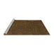 Sideview of Machine Washable Abstract Red Brown Rug, wshabs1482