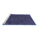 Sideview of Machine Washable Oriental Blue Modern Rug, wshabs1482blu