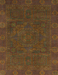 Machine Washable Abstract Red Brown Rug, wshabs1482