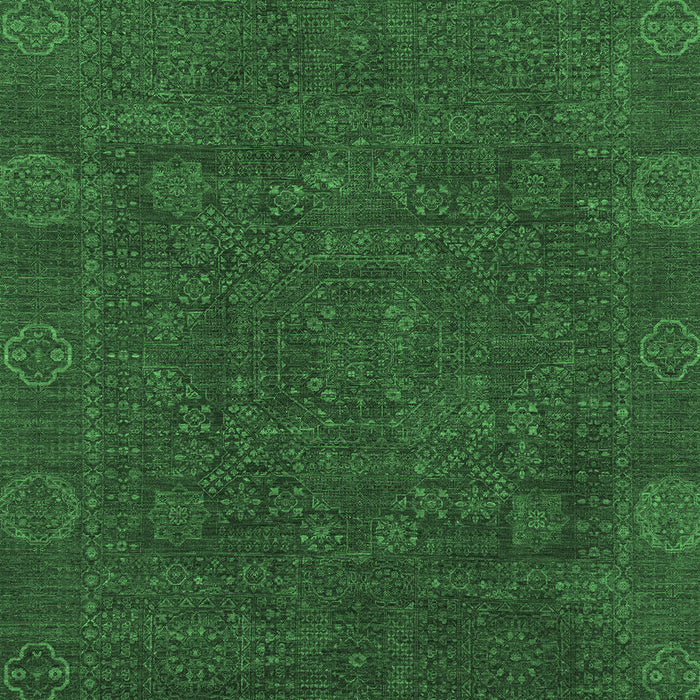 Machine Washable Oriental Emerald Green Modern Area Rugs, wshabs1482emgrn