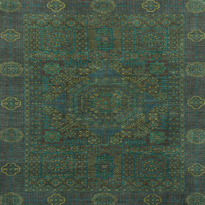Square Oriental Light Blue Modern Rug, abs1482lblu