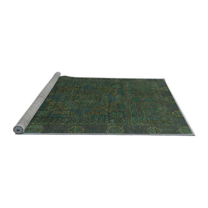 Sideview of Machine Washable Oriental Light Blue Modern Rug, wshabs1482lblu