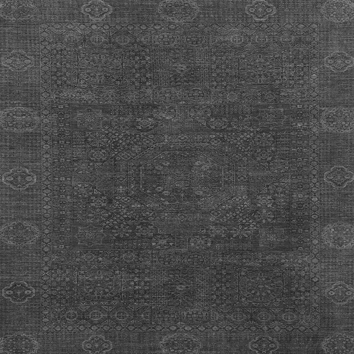 Square Machine Washable Oriental Gray Modern Rug, wshabs1482gry