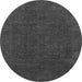 Round Oriental Gray Modern Rug, abs1482gry