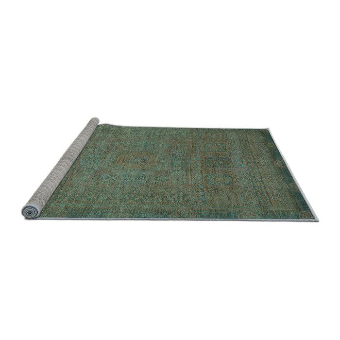 Sideview of Machine Washable Oriental Light Blue Modern Rug, wshabs1483lblu