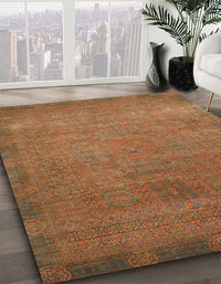 Abstract Chocolate Brown Oriental Rug, abs1483