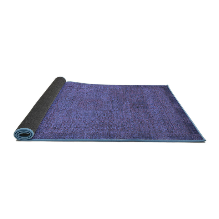 Sideview of Oriental Blue Modern Rug, abs1483blu