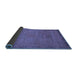 Sideview of Oriental Blue Modern Rug, abs1483blu