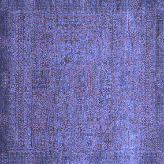 Square Machine Washable Oriental Blue Modern Rug, wshabs1483blu