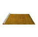 Sideview of Machine Washable Oriental Yellow Modern Rug, wshabs1483yw