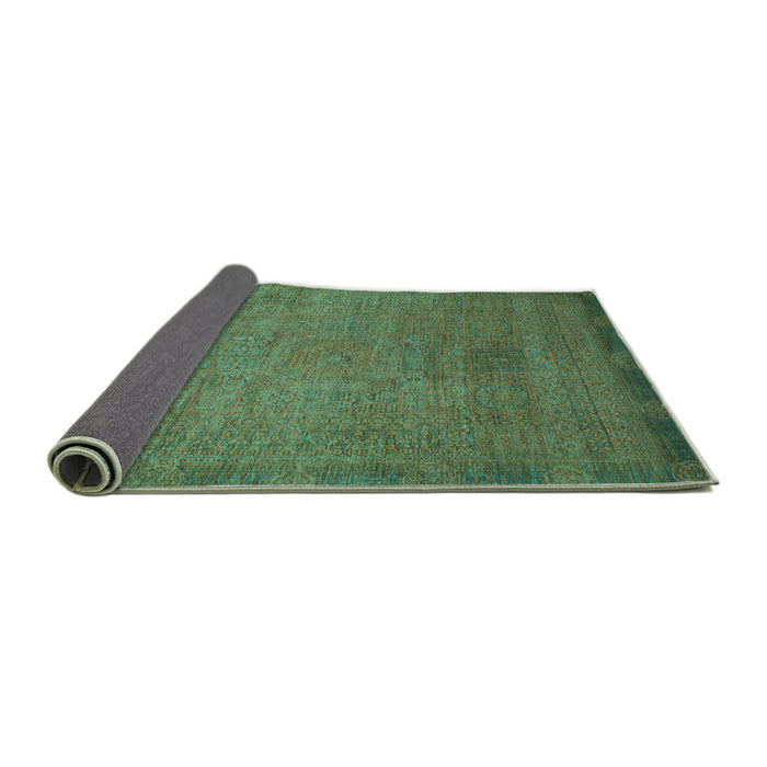 Sideview of Oriental Turquoise Modern Rug, abs1483turq