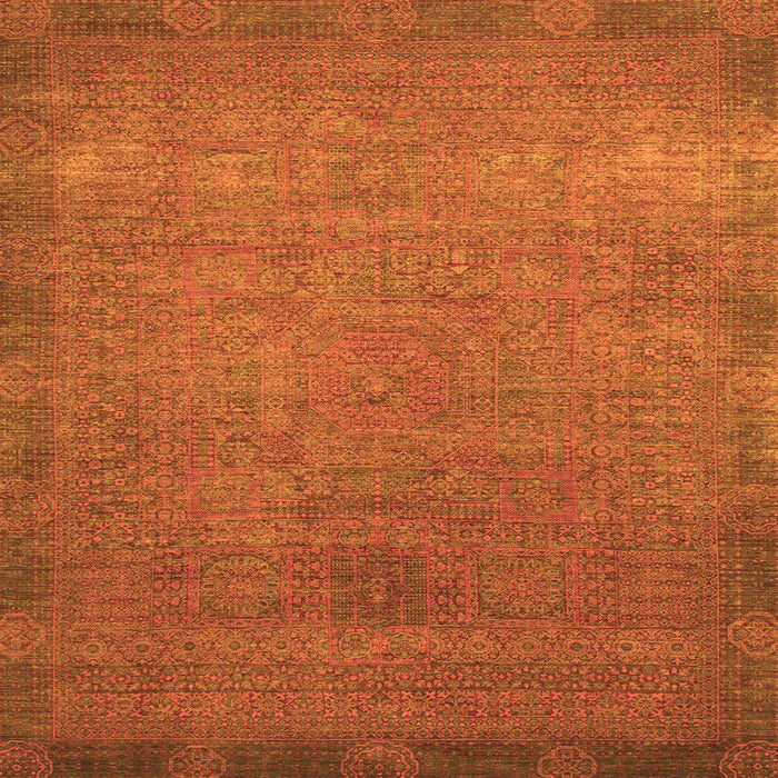 Square Oriental Orange Modern Rug, abs1483org