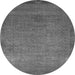 Round Oriental Gray Modern Rug, abs1483gry