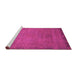 Sideview of Machine Washable Oriental Pink Modern Rug, wshabs1483pnk