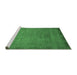 Sideview of Machine Washable Oriental Emerald Green Modern Area Rugs, wshabs1483emgrn