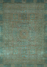 Oriental Light Blue Modern Rug, abs1483lblu