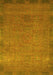 Machine Washable Oriental Yellow Modern Rug, wshabs1483yw