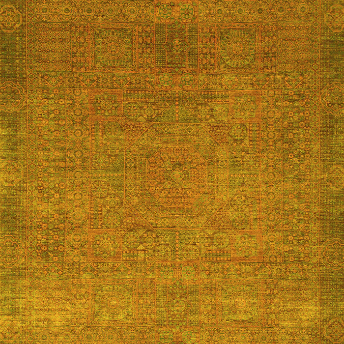 Machine Washable Oriental Yellow Modern Rug, wshabs1483yw