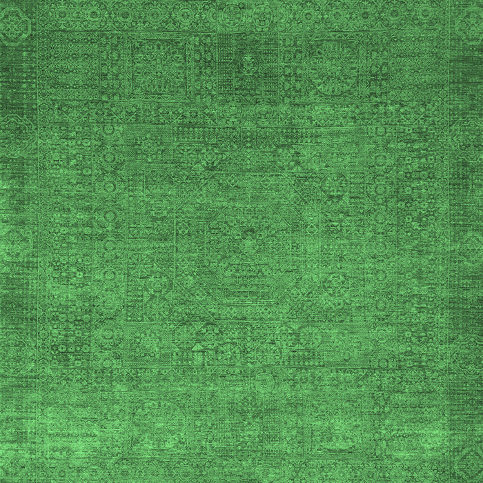 Machine Washable Oriental Emerald Green Modern Area Rugs, wshabs1483emgrn