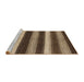 Sideview of Machine Washable Abstract Bakers Brown Rug, wshabs1484