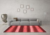 Machine Washable Oriental Red Modern Rug, wshabs1484red