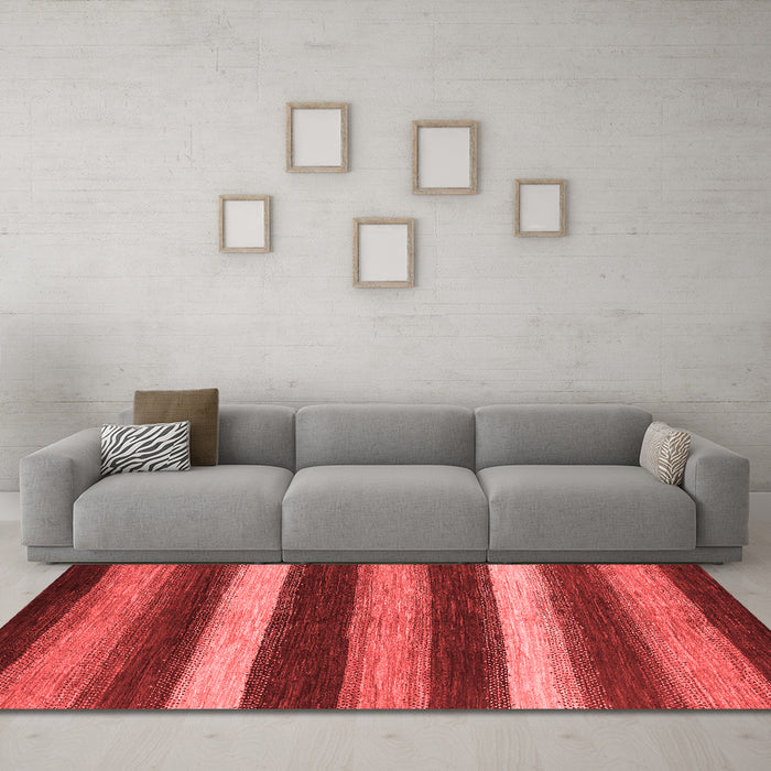 Modern Red Washable Rugs