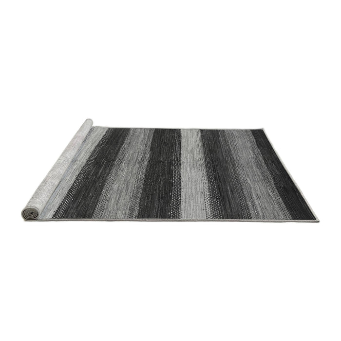 Sideview of Machine Washable Oriental Gray Modern Rug, wshabs1484gry