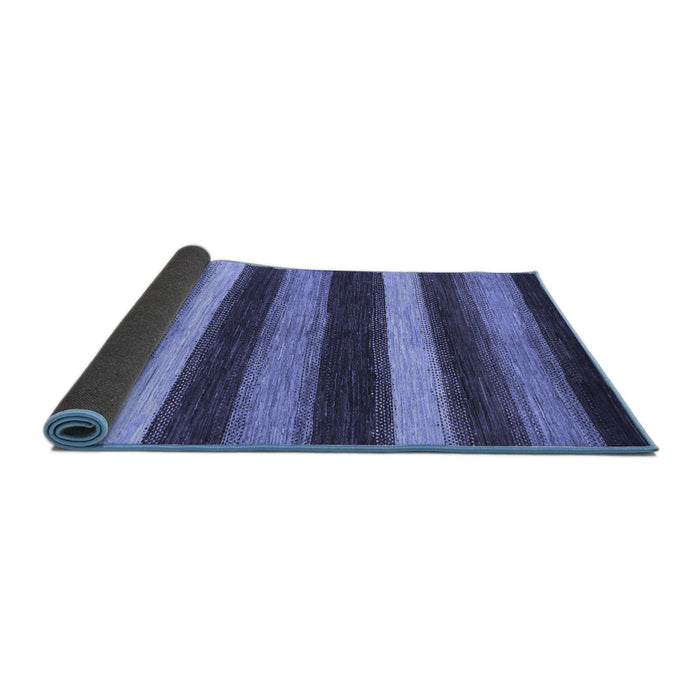 Sideview of Oriental Blue Modern Rug, abs1484blu