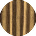 Round Oriental Brown Modern Rug, abs1484brn