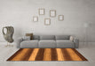 Machine Washable Oriental Orange Modern Area Rugs in a Living Room, wshabs1484org