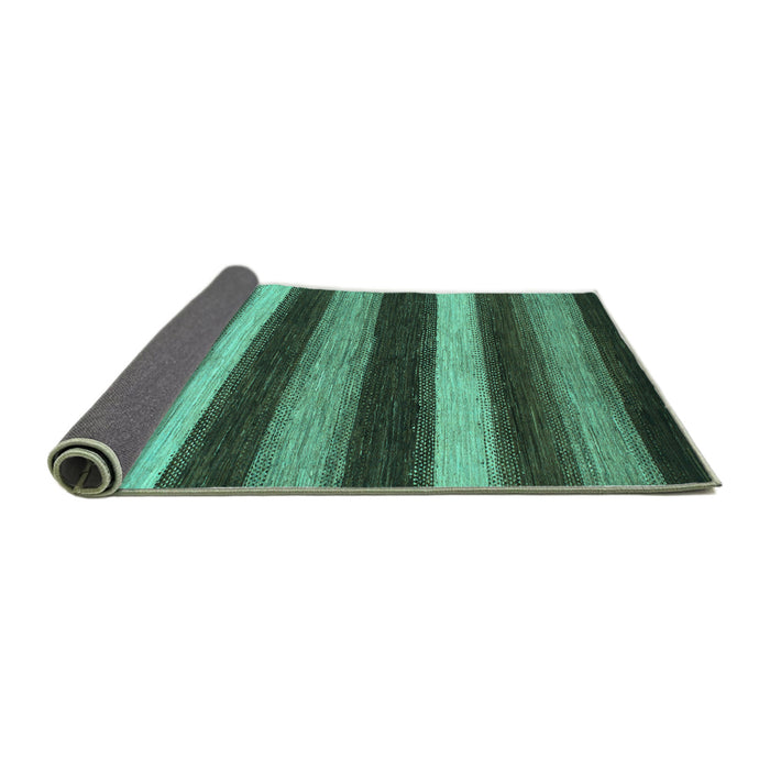 Sideview of Oriental Turquoise Modern Rug, abs1484turq