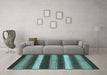 Machine Washable Oriental Light Blue Modern Rug in a Living Room, wshabs1484lblu