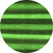 Round Oriental Green Modern Rug, abs1484grn