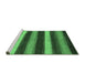 Sideview of Machine Washable Oriental Emerald Green Modern Area Rugs, wshabs1484emgrn