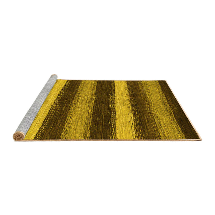 Sideview of Machine Washable Oriental Yellow Modern Rug, wshabs1484yw