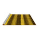 Sideview of Machine Washable Oriental Yellow Modern Rug, wshabs1484yw