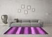 Machine Washable Oriental Purple Modern Area Rugs in a Living Room, wshabs1484pur