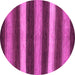 Round Oriental Pink Modern Rug, abs1484pnk