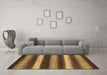 Machine Washable Oriental Brown Modern Rug in a Living Room,, wshabs1484brn