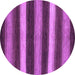 Round Machine Washable Oriental Purple Modern Area Rugs, wshabs1484pur