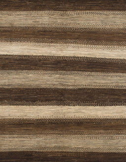 Machine Washable Abstract Bakers Brown Rug, wshabs1484
