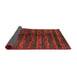 Sideview of Abstract Fire Brick Red Oriental Rug, abs1485